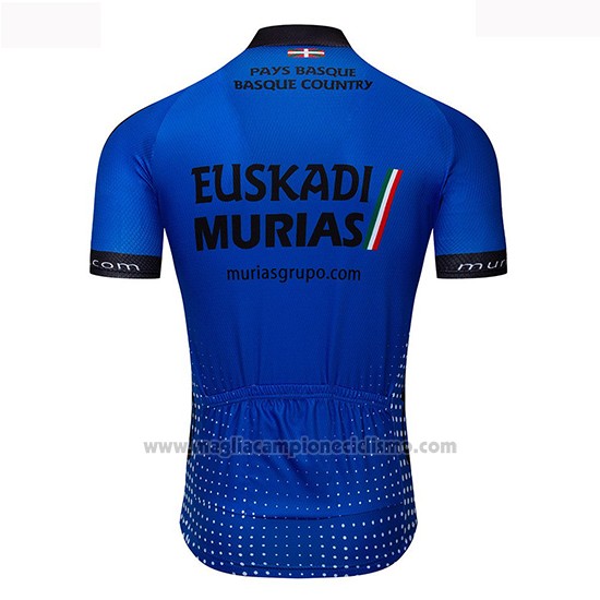 2019 Abbigliamento Ciclismo Euskadi Murias Blu Manica Corta e Salopette